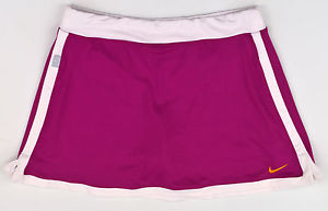NIKE Womens Red-Violet DRI-FIT Poly Blend Tennis Skorts STRETCH ~ Sz L