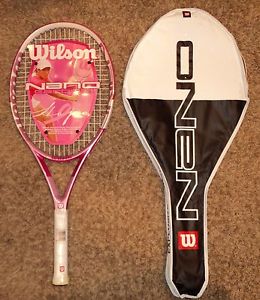 Wilson NANO Carbon pink Hope Oversize 113 sq. in. Tennis Racquet 4-1/4 Grip new