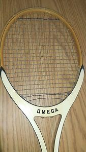 Slazenger Omega double open throat wood tennis racquet  1790  L 4 5/8 HTF