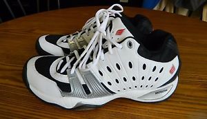 Ektelon T22 Mid Men's Shoes White/Black/Silver Raquetball Size 11 EUC