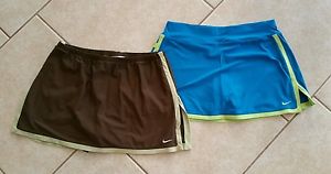 Lot of 2 Women's Nike Dri-Fit Tennis Running Skirt/ Skort/Shorts SZ L