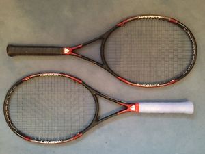 2x Boris Becker Delta Core London Tennis Racquets + 2 sets grommets!