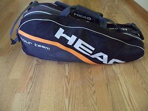 HEAD TOUR TEAM TENNIS RACQUET BAG - BLACK/ORANGE/GRAY/WHITE