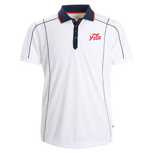 Fila Camisetas Hombre Camiseta Polo Petirrojo blanco