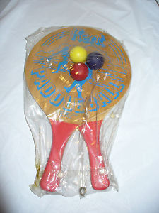 Vintage Kent PaddleBall Set Rackets & Balls Paddle Ball Ping Pong Racquets NEW