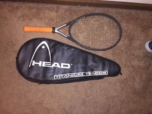 Head Ti.S6 XtraLong 4 3/8 Titanium Tennis Racquet w/ Head Titanium Tennis Cover