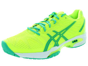 Asics Women's Gel-Solution Speed 2 Flash Yellow/Mint/Sharp Green Tennis Shoe 10