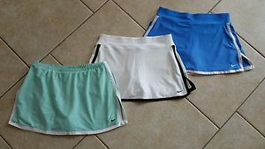 Lot of 3 Women's Nike Dri-Fit Tennis Running Skirt/Skort/Shorts  SZ L