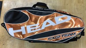 HEAD TOUR TEAM gold & Black TENNIS RACQUET BAG AWESOME!!