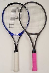 Prince Tennis Racquets 4 3/8 Lot of 2 Prince Impact / Play + Stay 27
