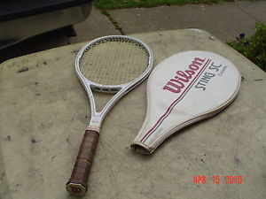 Wilson Sting SC Ceramic Graphite Midsize Tennis Racquet w Cover Leather 4 3/8