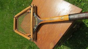 Spalding Ashley Cooper  Vtg Tennis Racquet Air Flite w/ Original Wood Press