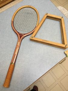 Vintage Spalding Erik Van Dillen  Wooden Tennis Racket With Press Impact-444