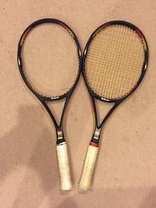 Two Wilson Pro Staff Classic 6.1 Tennis Racquets 4 5/8 MP 95