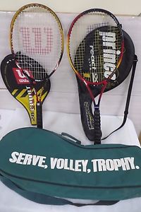 Prince Feather Lite React 107 & Wilson Court (Oversize) Racquets