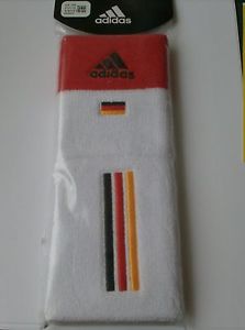 adidas 2x Rizo Tenis Pulsera Banda De Sudor extra ancho Alemania Germany
