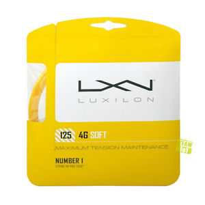 Luxilon Cuerdas de tenis 4G 125 SUAVE 16L Conjunto oro