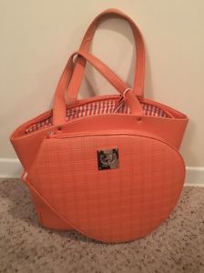 Court Couture Cassanova Tennis Bag Quilted Orange Great Condition