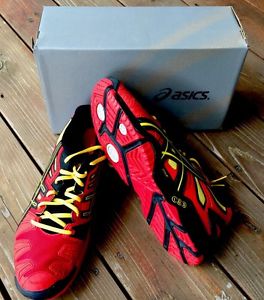 Asics  Gel Resolution 5 Red Yellow Black Men's US 10.5