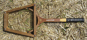 Pyramid Master Tennis Racquet with Wooden Press - LM 4-1/2 on handle