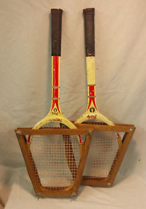 Vintage Tennis Racket Trophy  Quality Wood WOOD Press Lot of 2