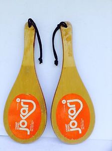 Set of 2 1979 Vintage Jokari Champ Model Racquetball Paddles / Wood Racquets