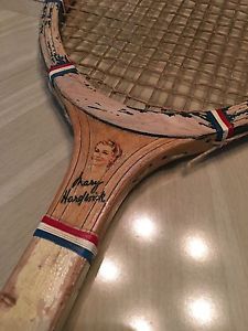 Antique vintage wooden tennis racquet racket Wilson Mary Hardwick