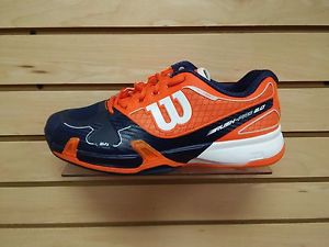 2016 Wilson Rush Pro 2.0 Men's Tennis Shoes - New - 10.5 - Orange/Navy