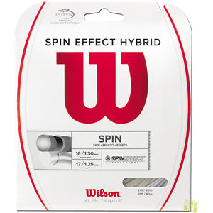 Wilson Cuerdas de tenis SPIN Spin EFECTO HYBRID 1,25+1,3mm 17+16 Set