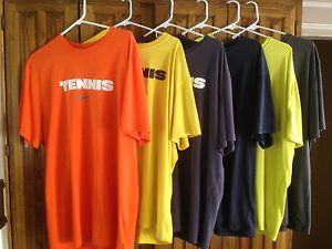LOT OF 3 Nike Tennis Crew Neck XXL 2XL Dri-Fit Cotton Blend + 3 BONUS Shirts