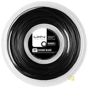 Luxilon Cuerdas de tenis Element Family SALVAJE 127 16L 200m Rollo negro