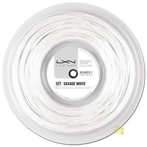 Luxilon Cuerdas de tenis Element Family SALVAJE 127 16L 200m Rollo blanco