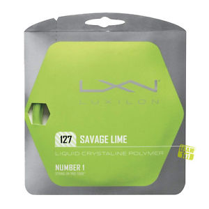 Luxilon Cuerdas de tenis Element Family SALVAJE 127 16L Conjunto verde