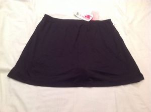 In-Between Court Shorties Skirt Micro Tek Supreme Black Woman Size 2X New
