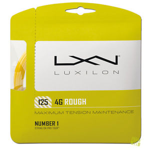 Luxilon Cuerdas de tenis 4G ROUGH 125 16L Conjunto oro