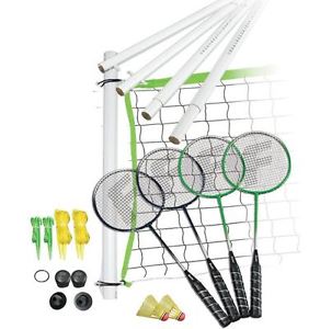 Franklin Sports Intermediate Badminton Set, Outdoor Family Home Backyard Lawn