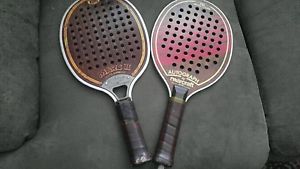 PLATFORM  TENNIS  RACQUETS BY  MARCRAFT   X  2