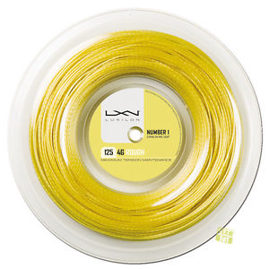 Luxilon Cuerdas de tenis 4G 4G ROUGH 125 1,25mm 16L 200m Rollo oro