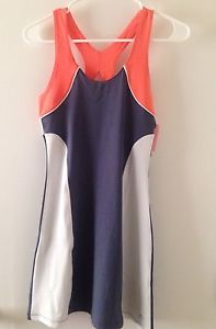 HEAD Tennis Dress. Slim Fit Women's XS NWT. Color Blue/Orange/White.