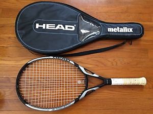 HEAD METALLIX 6 Tennis Racket Racquet 4 1/4 Grip OS Oversize 115 in 250g W/Cover