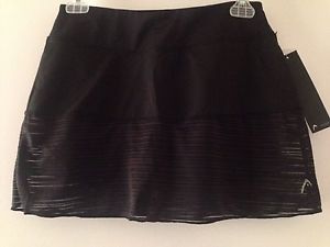 HEAD Tennis Athletic Skirt Black. Slim Fit Women's XS NWT.