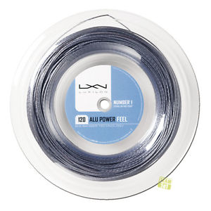 Luxilon Cuerdas de tenis Big Banger ALU POWER 120 FEEL 17 220m Rollo platino