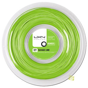 Luxilon Cuerdas de tenis Element Family SALVAJE 127 200M 16L Rollo verde