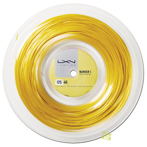 Luxilon Cuerdas de tenis 4G 125 16L 200m Rollo oro