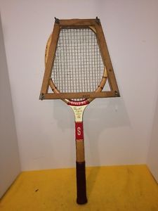 Pancho Segura autograph Spalding photo wood tennis racket 1940s