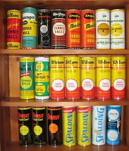 (16) Collection Vintage Sealed Unopened Tennis Ball Cans Excellent Condition