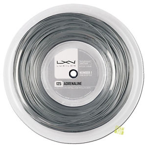 Luxilon Cuerdas de tenis Element Family ADRENALINE125 16L 200m Rollo platino