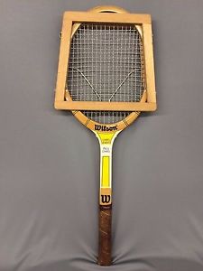 Vtg 70's WILSON Chris Evert "MISS CHRIS" Wooden Tennis Racket w/Cover Protector