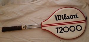 Original Vintage Wilson T2000 Jimmy Connors Tennis Racquet With Cover