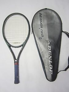 DUNLOP ADRENALIN RUSH 98" HEAD TENNIS RACQUET 4+1/8" No 1 GRIP CASE SEMI CONCAVE